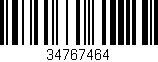 Código de barras (EAN, GTIN, SKU, ISBN): '34767464'