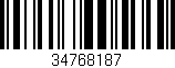 Código de barras (EAN, GTIN, SKU, ISBN): '34768187'