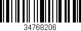 Código de barras (EAN, GTIN, SKU, ISBN): '34768206'