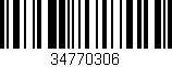 Código de barras (EAN, GTIN, SKU, ISBN): '34770306'