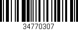 Código de barras (EAN, GTIN, SKU, ISBN): '34770307'