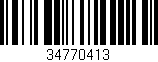 Código de barras (EAN, GTIN, SKU, ISBN): '34770413'