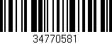 Código de barras (EAN, GTIN, SKU, ISBN): '34770581'