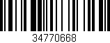 Código de barras (EAN, GTIN, SKU, ISBN): '34770668'