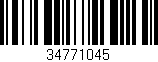 Código de barras (EAN, GTIN, SKU, ISBN): '34771045'