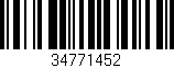 Código de barras (EAN, GTIN, SKU, ISBN): '34771452'