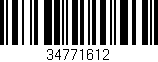 Código de barras (EAN, GTIN, SKU, ISBN): '34771612'