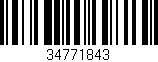 Código de barras (EAN, GTIN, SKU, ISBN): '34771843'