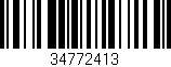 Código de barras (EAN, GTIN, SKU, ISBN): '34772413'