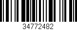 Código de barras (EAN, GTIN, SKU, ISBN): '34772482'
