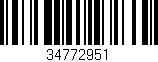 Código de barras (EAN, GTIN, SKU, ISBN): '34772951'