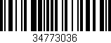 Código de barras (EAN, GTIN, SKU, ISBN): '34773036'