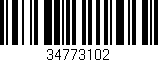 Código de barras (EAN, GTIN, SKU, ISBN): '34773102'