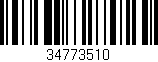 Código de barras (EAN, GTIN, SKU, ISBN): '34773510'