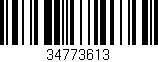 Código de barras (EAN, GTIN, SKU, ISBN): '34773613'