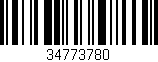 Código de barras (EAN, GTIN, SKU, ISBN): '34773780'