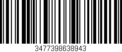 Código de barras (EAN, GTIN, SKU, ISBN): '3477398638943'
