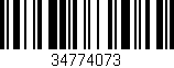Código de barras (EAN, GTIN, SKU, ISBN): '34774073'