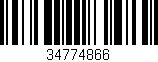 Código de barras (EAN, GTIN, SKU, ISBN): '34774866'