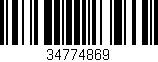 Código de barras (EAN, GTIN, SKU, ISBN): '34774869'