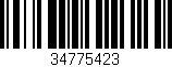 Código de barras (EAN, GTIN, SKU, ISBN): '34775423'