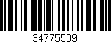 Código de barras (EAN, GTIN, SKU, ISBN): '34775509'