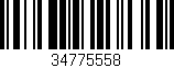 Código de barras (EAN, GTIN, SKU, ISBN): '34775558'