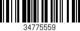Código de barras (EAN, GTIN, SKU, ISBN): '34775559'