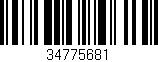 Código de barras (EAN, GTIN, SKU, ISBN): '34775681'