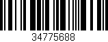 Código de barras (EAN, GTIN, SKU, ISBN): '34775688'