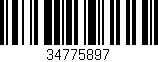 Código de barras (EAN, GTIN, SKU, ISBN): '34775897'
