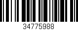 Código de barras (EAN, GTIN, SKU, ISBN): '34775988'