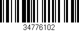 Código de barras (EAN, GTIN, SKU, ISBN): '34776102'