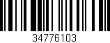 Código de barras (EAN, GTIN, SKU, ISBN): '34776103'