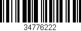 Código de barras (EAN, GTIN, SKU, ISBN): '34776222'