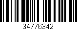 Código de barras (EAN, GTIN, SKU, ISBN): '34776342'