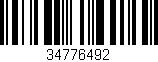 Código de barras (EAN, GTIN, SKU, ISBN): '34776492'