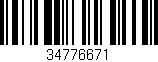Código de barras (EAN, GTIN, SKU, ISBN): '34776671'