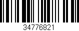 Código de barras (EAN, GTIN, SKU, ISBN): '34776821'