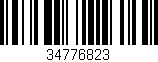 Código de barras (EAN, GTIN, SKU, ISBN): '34776823'