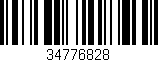 Código de barras (EAN, GTIN, SKU, ISBN): '34776828'