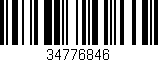 Código de barras (EAN, GTIN, SKU, ISBN): '34776846'