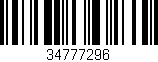 Código de barras (EAN, GTIN, SKU, ISBN): '34777296'