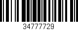 Código de barras (EAN, GTIN, SKU, ISBN): '34777729'
