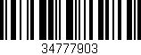 Código de barras (EAN, GTIN, SKU, ISBN): '34777903'