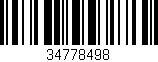 Código de barras (EAN, GTIN, SKU, ISBN): '34778498'