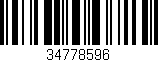 Código de barras (EAN, GTIN, SKU, ISBN): '34778596'