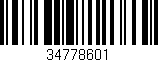 Código de barras (EAN, GTIN, SKU, ISBN): '34778601'