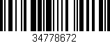 Código de barras (EAN, GTIN, SKU, ISBN): '34778672'