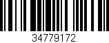 Código de barras (EAN, GTIN, SKU, ISBN): '34779172'